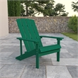Pemberly Row Contemporary Faux Wood Adirondack Chair In Green