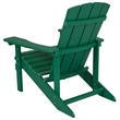 Pemberly Row Contemporary Faux Wood Adirondack Chair In Green