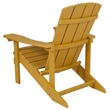 Pemberly Row Contemporary Faux Wood Adirondack Chair In Yellow