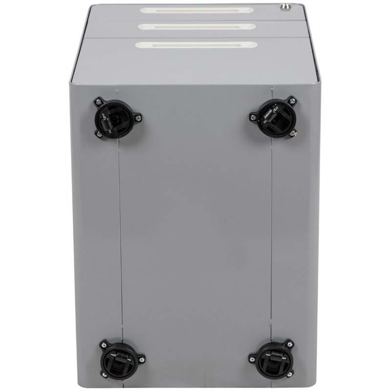 Pemberly Row Contemporary 3 Drawer Mobile File Cabinet in Gray