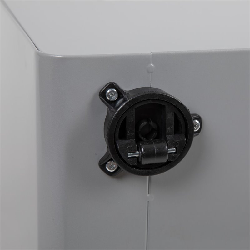 Pemberly Row Contemporary 3 Drawer Mobile File Cabinet in Gray