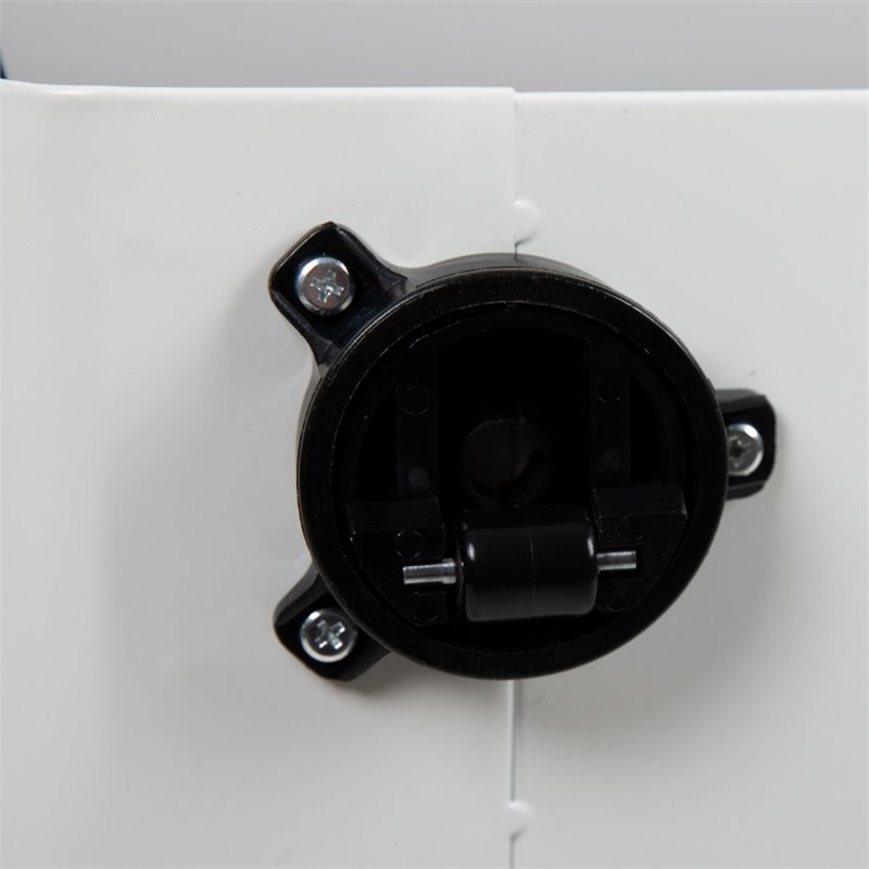 Pemberly Row 3 Drawer Modern Mobile File Cabinet in White and Red