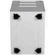 Pemberly Row 3 Drawer Modern Mobile File Cabinet in White and Charcoal