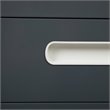Pemberly Row 3 Drawer Modern Mobile File Cabinet in White and Charcoal