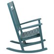 Pemberly Row Contemporary All-Weather Poly Resin Rocking Chair in Teal