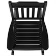 Pemberly Row Contemporary All-Weather Poly Resin Rocking Chair in Black