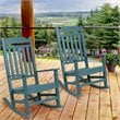 Pemberly Row All-Weather Patio Rocking Chair in Teal (Set of 2)