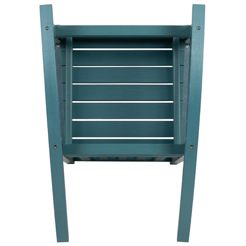 Pemberly Row All-Weather Patio Rocking Chair in Teal (Set of 2)