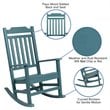 Pemberly Row All-Weather Patio Rocking Chair in Teal (Set of 2)