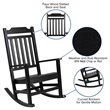 Pemberly Row All-Weather Patio Rocking Chair in Black (Set of 2)