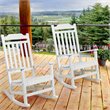 Pemberly Row All-Weather Patio Rocking Chair in White (Set of 2)