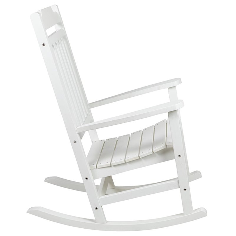 Pemberly Row All-Weather Patio Rocking Chair in White (Set of 2)