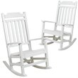 Pemberly Row All-Weather Patio Rocking Chair in White (Set of 2)