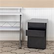 Pemberly Row 3 Drawer Smooth Modern Mobile File Cabinet in Black