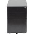 Pemberly Row 3 Drawer Smooth Modern Mobile File Cabinet in Black