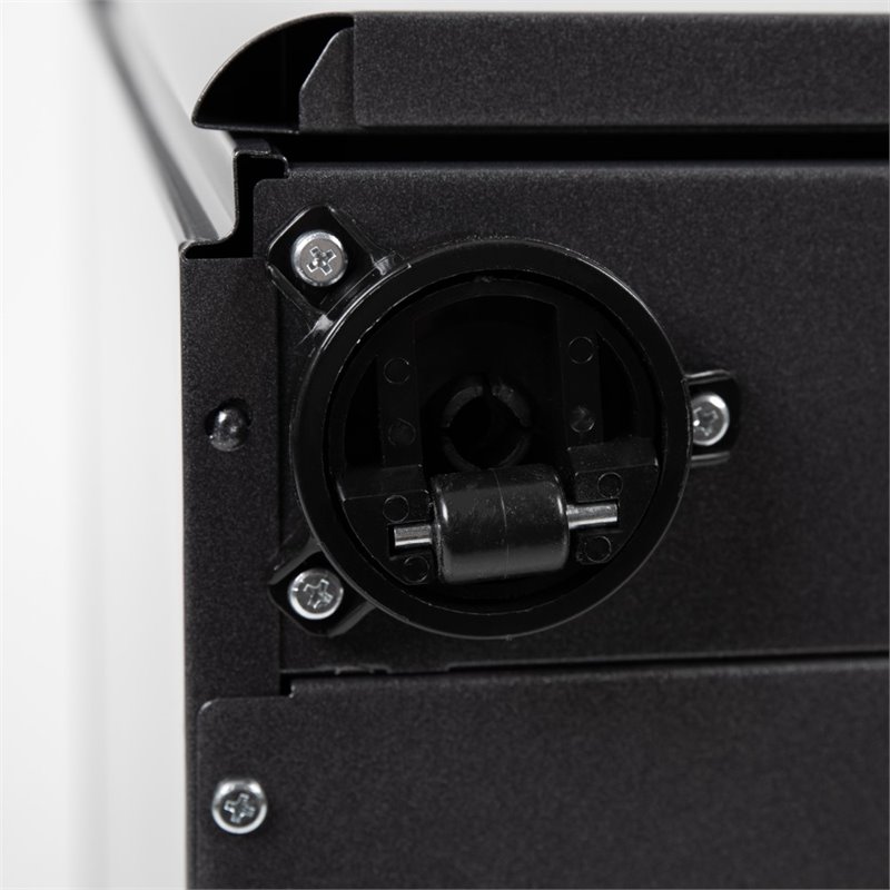 Pemberly Row 3 Drawer Smooth Modern Mobile File Cabinet in Black