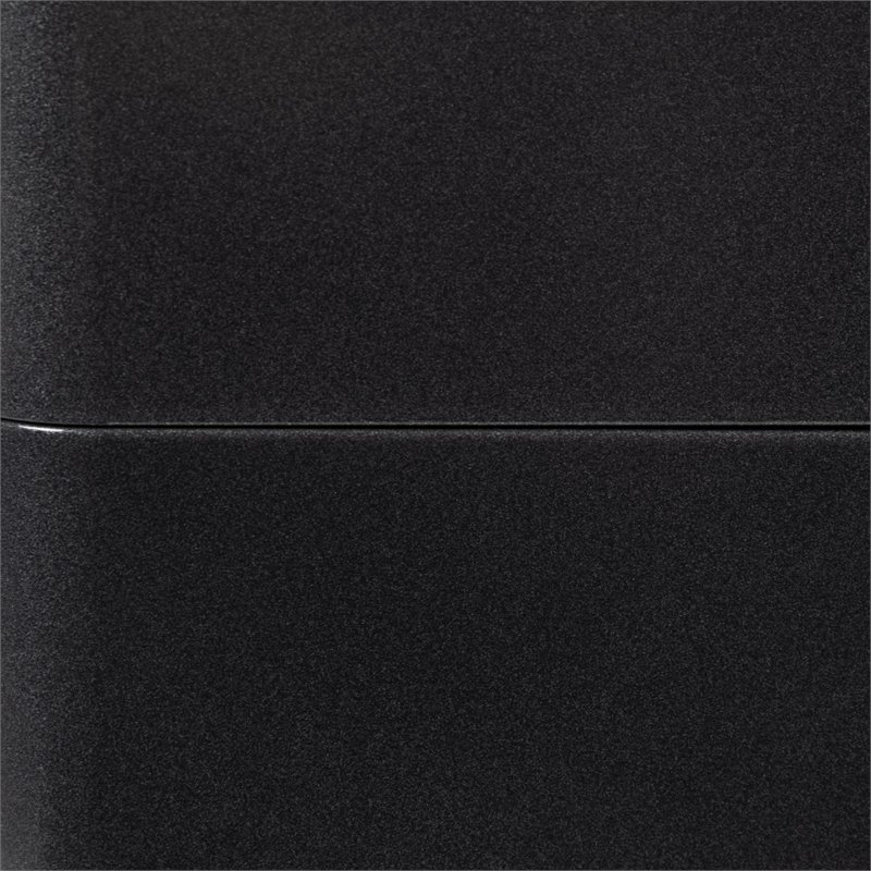 Pemberly Row 3 Drawer Smooth Modern Mobile File Cabinet in Black