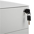 Pemberly Row 3 Drawer Smooth Modern Mobile File Cabinet in White