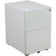 Pemberly Row 3 Drawer Smooth Modern Mobile File Cabinet in White