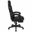 Pemberly Row LeatherSoft Gaming Chair with Recline Back/Arms in Black