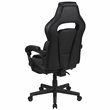 Pemberly Row LeatherSoft Gaming Chair with Recline Back/Arms in Black