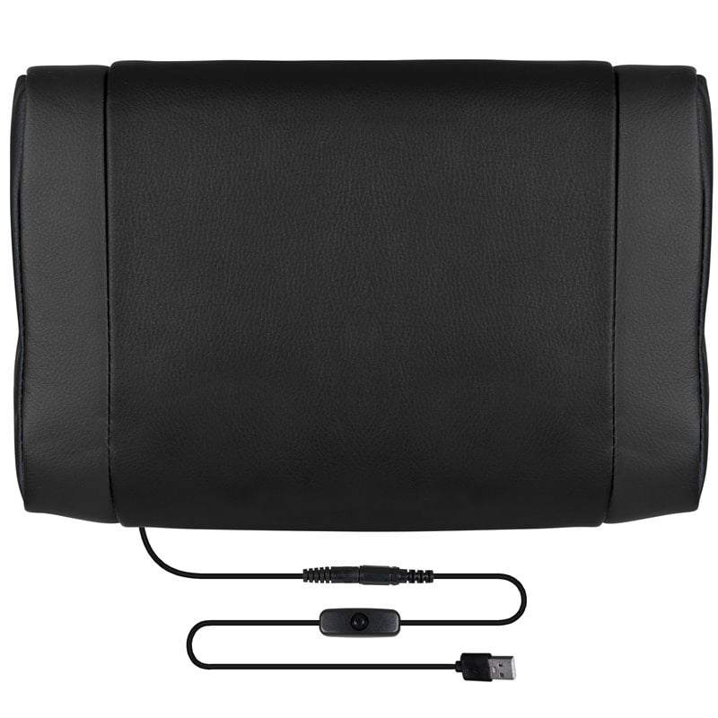 Pemberly Row LeatherSoft Gaming Chair with Recline Back/Arms in Black