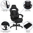 Pemberly Row LeatherSoft Gaming Chair with Recline Back/Arms in Black