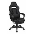 Pemberly Row LeatherSoft Gaming Chair with Recline Back/Arms in Black