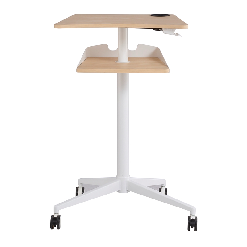 Pemberly Row Pneumatic Height-Adjustable Stand-Up Mobile Workstation