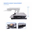 Pemberly Row Adjustable Standing Desk Converter and Anti Fatigue Mat Bundle Gray