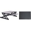 Pemberly Row Adjustable Standing Desk Converter and Anti Fatigue Mat Bundle Gray