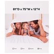 Pemberly Row Waterproof Cotton King Size Mattress Protector in White