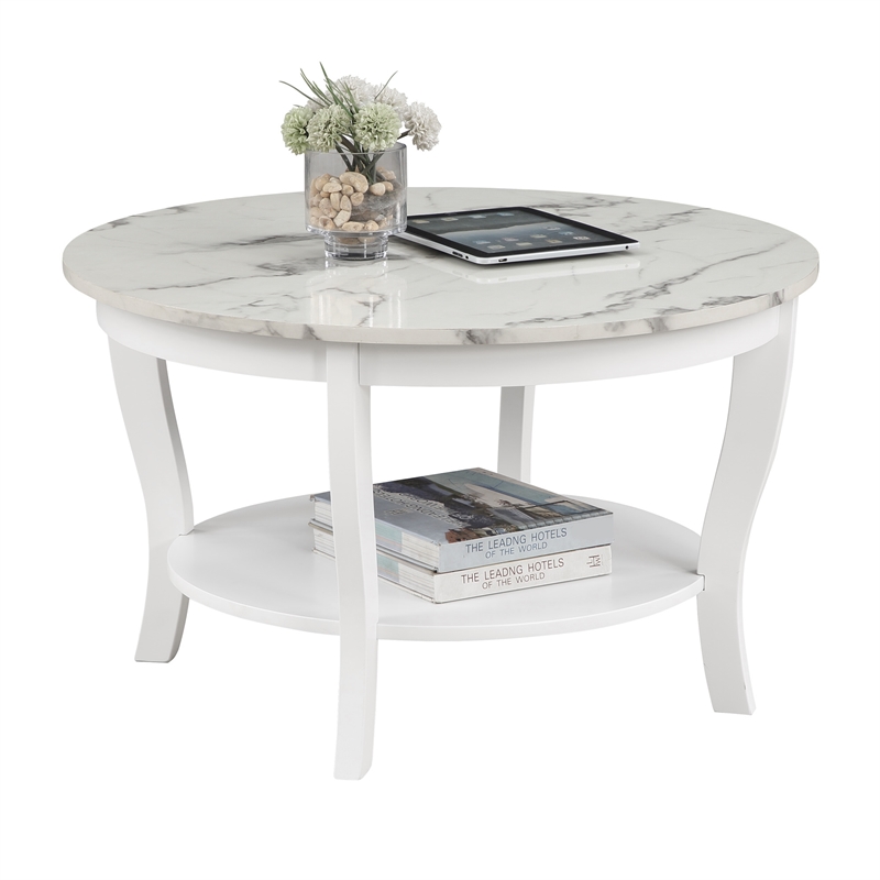 Pemberly Row Set of 3 - 2 End Tables and Coffee Table in White Wood Finish