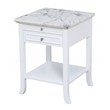 Pemberly Row Set of 3 - 2 End Tables and Coffee Table in White Wood Finish