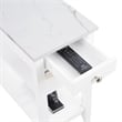 Pemberly Row Set of 2 Chairside End Table and Coffee Table in White Wood