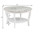 Pemberly Row Set of 2 Chairside End Table and Coffee Table in White Wood