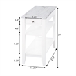Pemberly Row Set of 3 - 2 Chairside End Tables and Coffee Table in White Wood