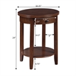Pemberly Row Set of 3 - 2 End Tables and Coffee Table in Espresso Wood