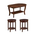 Pemberly Row Set of 3 - 2 End Tables and Coffee Table in Espresso Wood