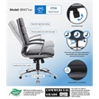 Pemberly Row Modern Upholstered Executive Chair in Black Finish