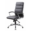 Pemberly Row Modern Upholstered Executive Chair in Black Finish