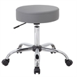 Pemberly Row Modern Upholstered Vinyl Medical Stool in Gray Finish