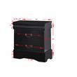 Pemberly Row Solid Wood 2-Drawers Bedroom Nightstand in Black