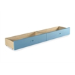 Pemberly Row Solid & Manufactured Wood Set of 2 Under Drawer on Rollers in Blue