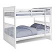 Pemberly Row Traditional Solid Wood Full/Full Bunk Bed with Slats in White