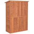 Pemberly Row Multi Compartment Wood Storage Cabinet in Medium Brown