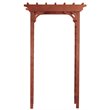 Pemberly Row Wood Double Lattice Panels Arbor in Medium Brown