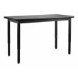 Pemberley Row High-Pressure Laminate Black Science Lab Table Rectangular Adjustable 24