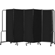 Pemberly Row 6ft Modern Metal Room Divider with 5 Sections in Black