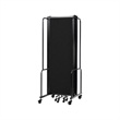 Pemberly Row 6ft Modern Metal Room Divider with 5 Sections in Black
